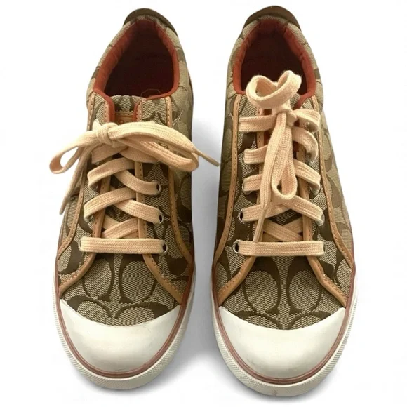 Coach Barrett Sneakers in Khaki/Natural Size 7.5 - Picture 2 of 9